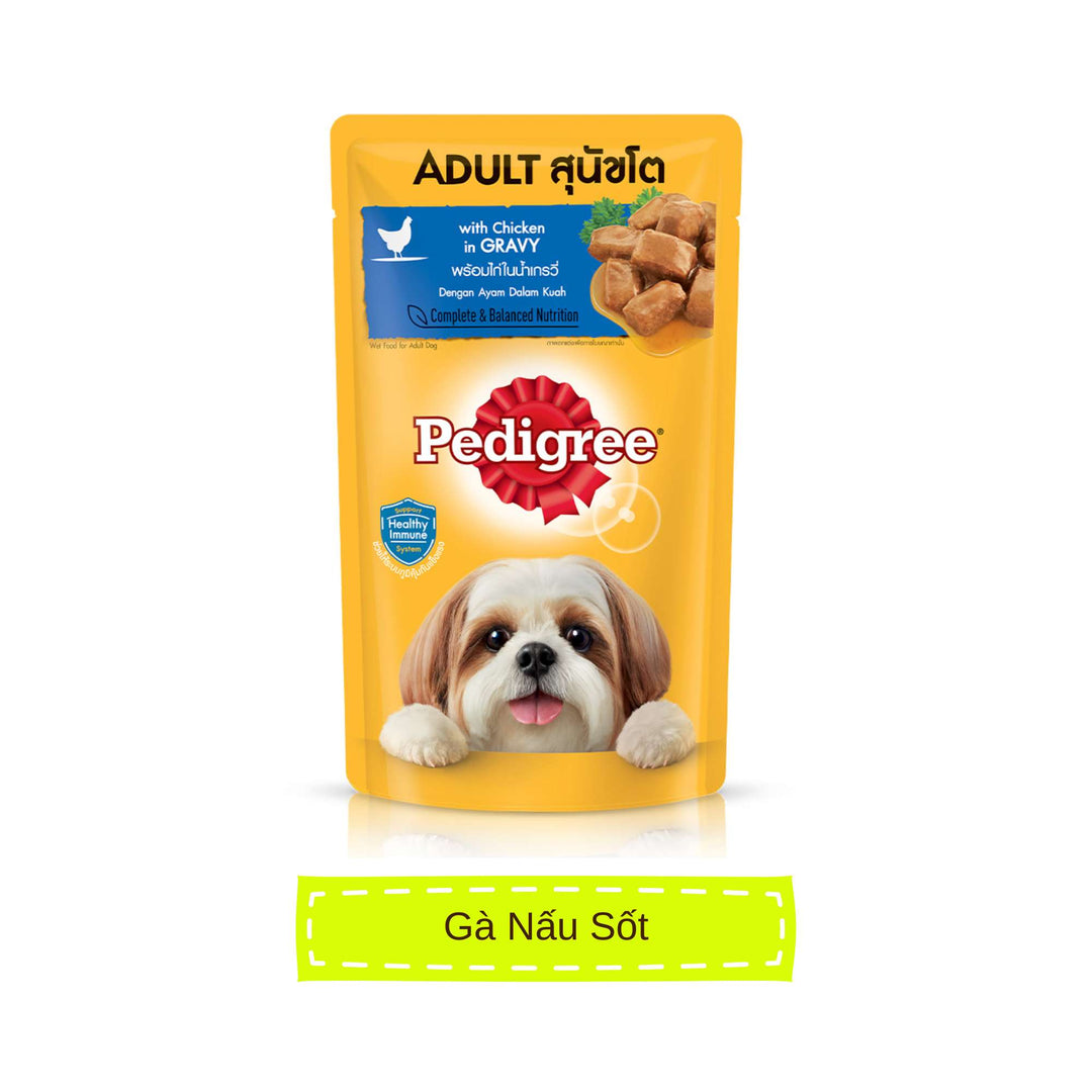 Pate Pedigree Chó Trưởng Thành Vị Gà Nấu Sốt 130G