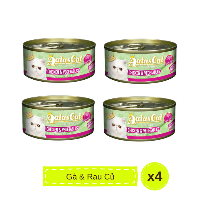 Pate Aatas cho mèo mọi lứa tuổi, lon 80g | Pet's Warehouse
