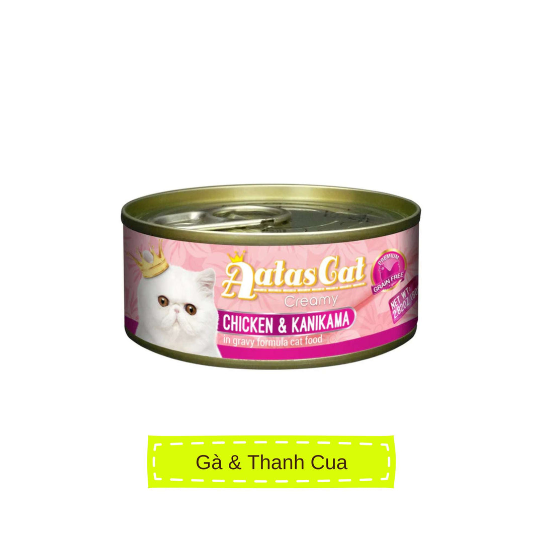 Pate Aatas cho mèo mọi lứa tuổi, lon 80g | Pet's Warehouse