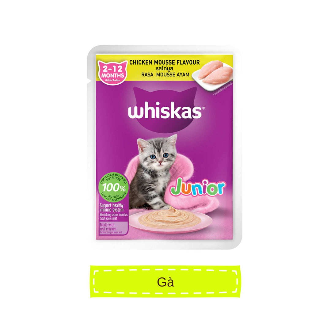 Pate Whiskas Mèo Con Gói 80G Nhiều Vị