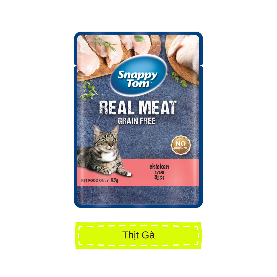 Pate Snappy Tom Real Fish Mèo 85G