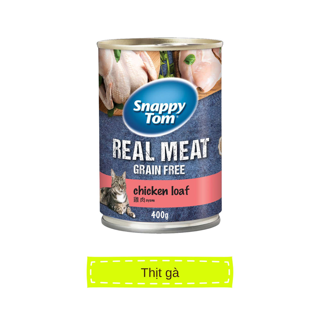 Pate Snappy Tom Real Fish Mèo Lon 400G