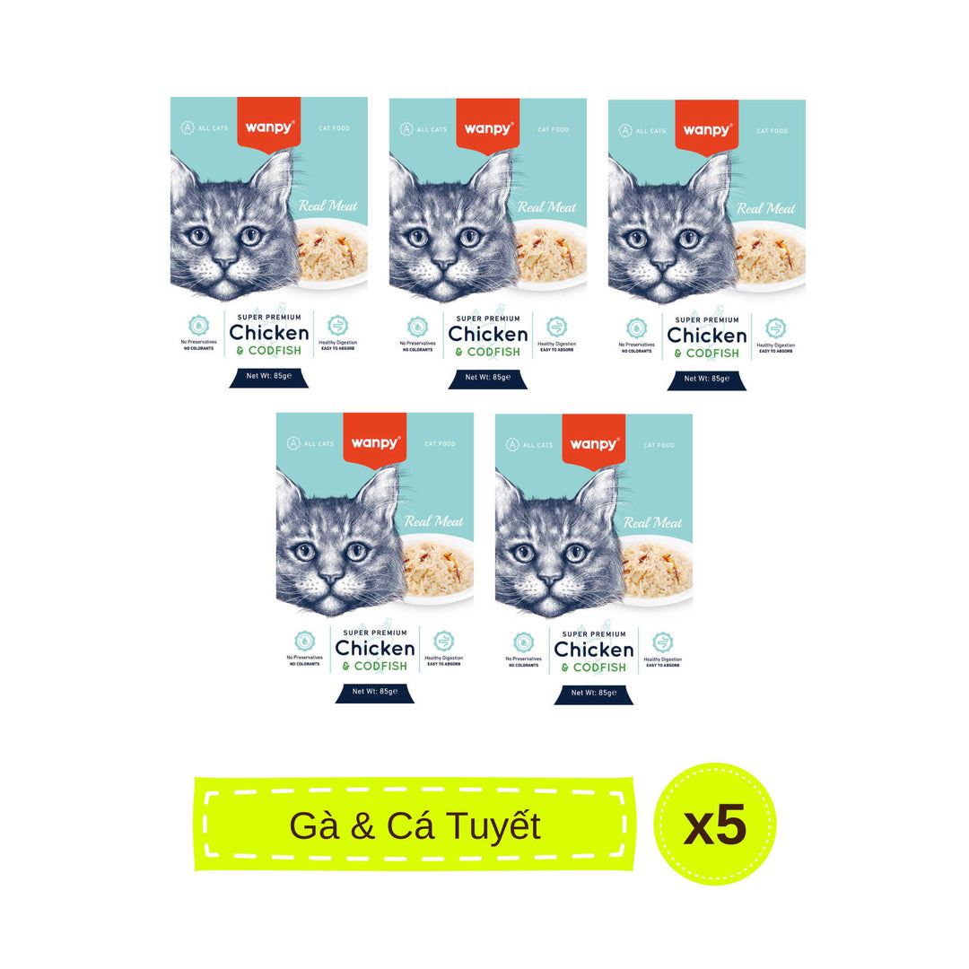 Pate Super Premium Wanpy Cho Mèo Gói 85G