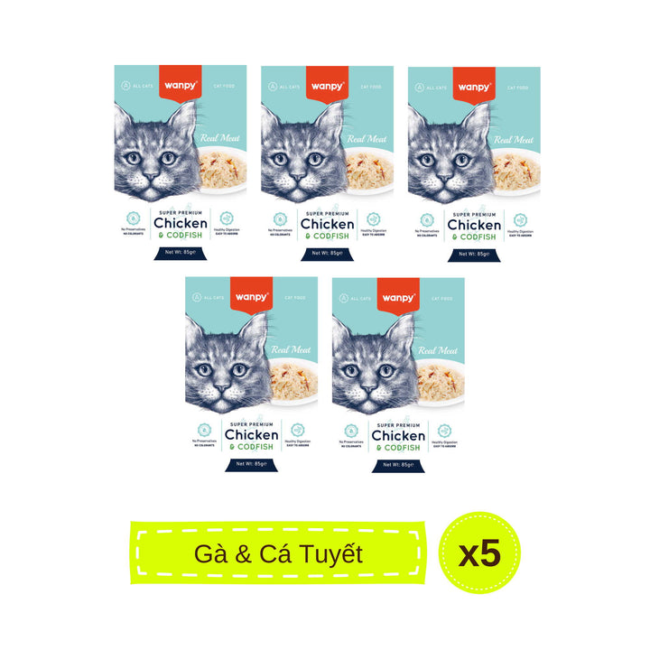 Pate Super Premium Wanpy Cho Mèo Gói 85G