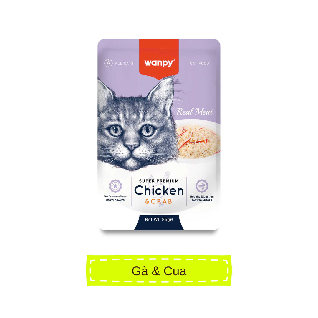 Pate Super Premium Wanpy Cho Mèo Gói 85G