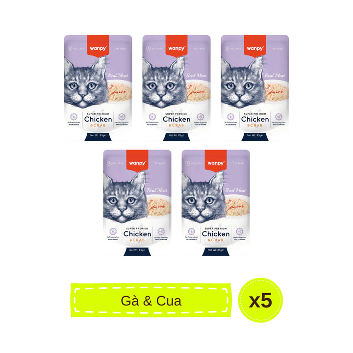 Pate Super Premium Wanpy Cho Mèo Gói 85G