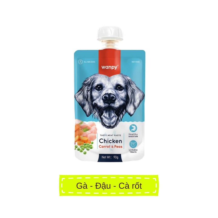Súp Thưởng Nắp Vặn Wanpy Chó Mọi Lứa Tuổi 90G