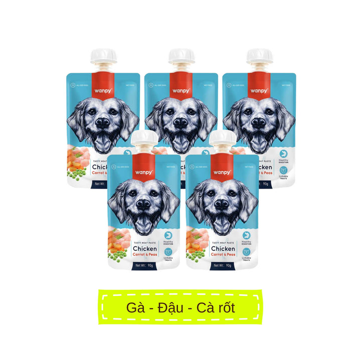 Súp Thưởng Nắp Vặn Wanpy Chó Mọi Lứa Tuổi 90G