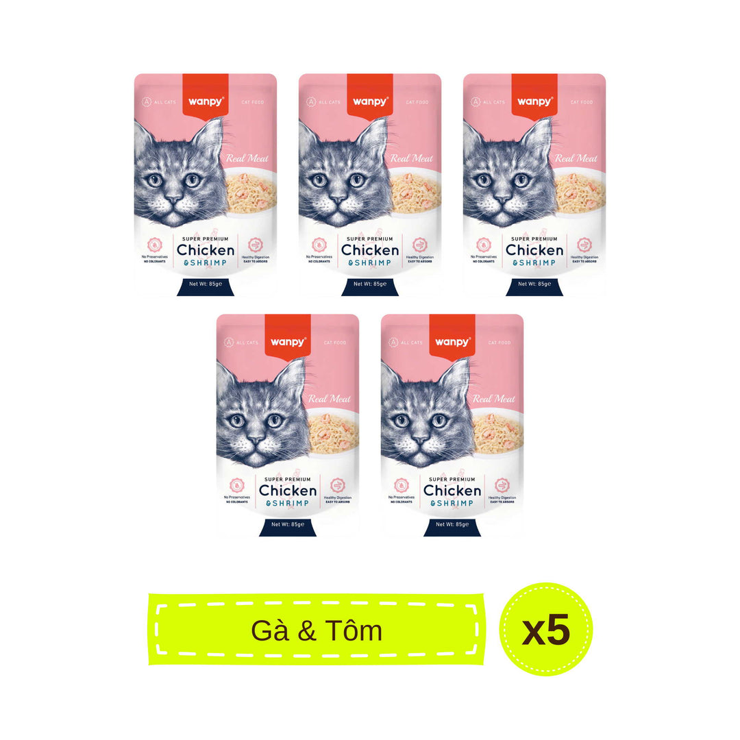 Pate Super Premium Wanpy Cho Mèo Gói 85G