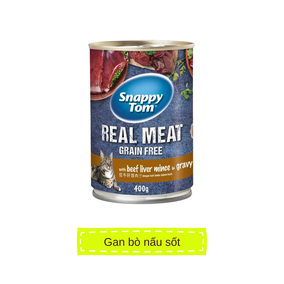 Pate Snappy Tom Real Fish Mèo Lon 400G