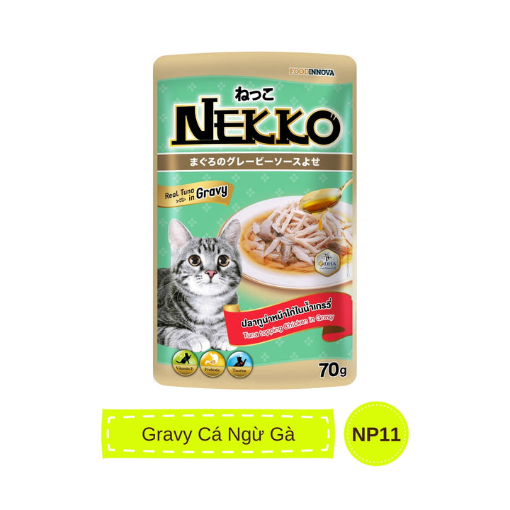 Pate mèo trưởng thành Nekko, Thái Lan, gói 70g | Pet's Warehouse