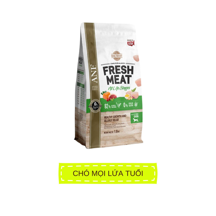 Hạt ANF Fresh Meat Gấp Đôi Thịt Tươi Cho Chó Mọi Lứa Tuổi, Túi 1.6Kg