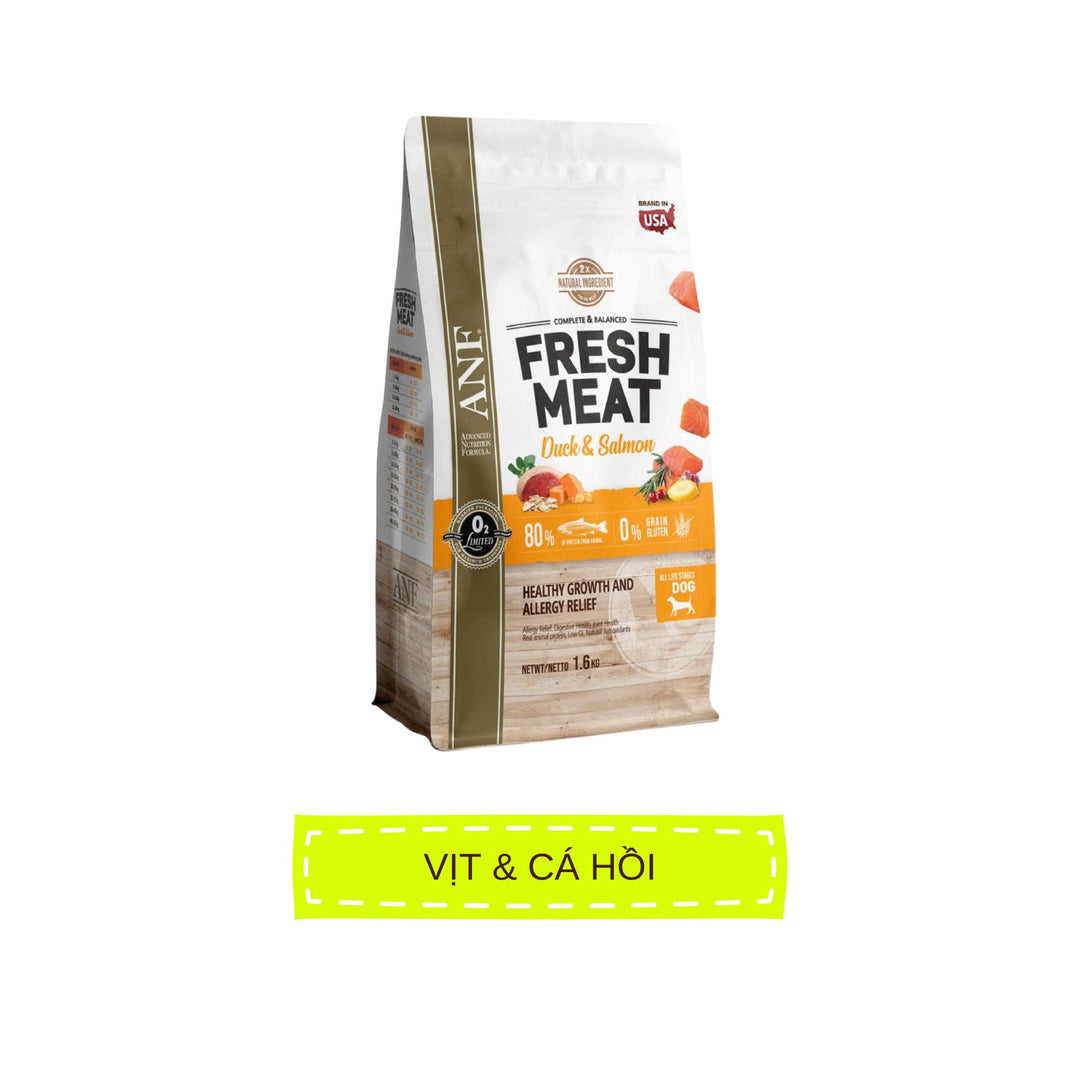 Hạt ANF Fresh Meat Gấp Đôi Thịt Tươi Cho Chó Mọi Lứa Tuổi, Túi 1.6Kg
