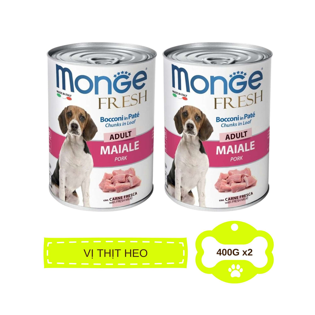 Pate Monge Cho Chó Trưởng Thành Nhiều Vị , Lon 400g