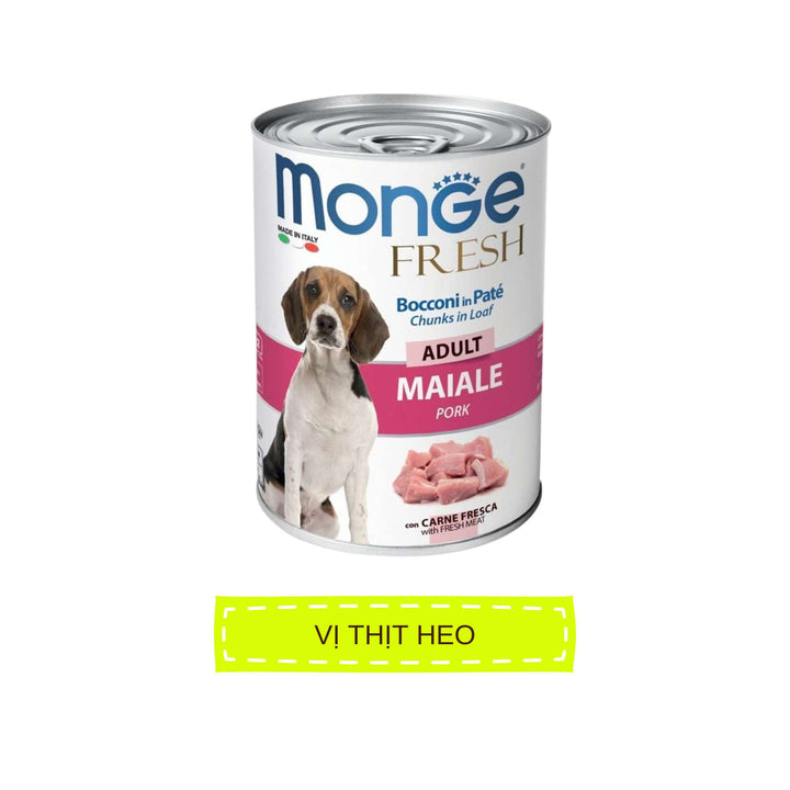 Pate Monge Cho Chó Trưởng Thành Nhiều Vị , Lon 400g