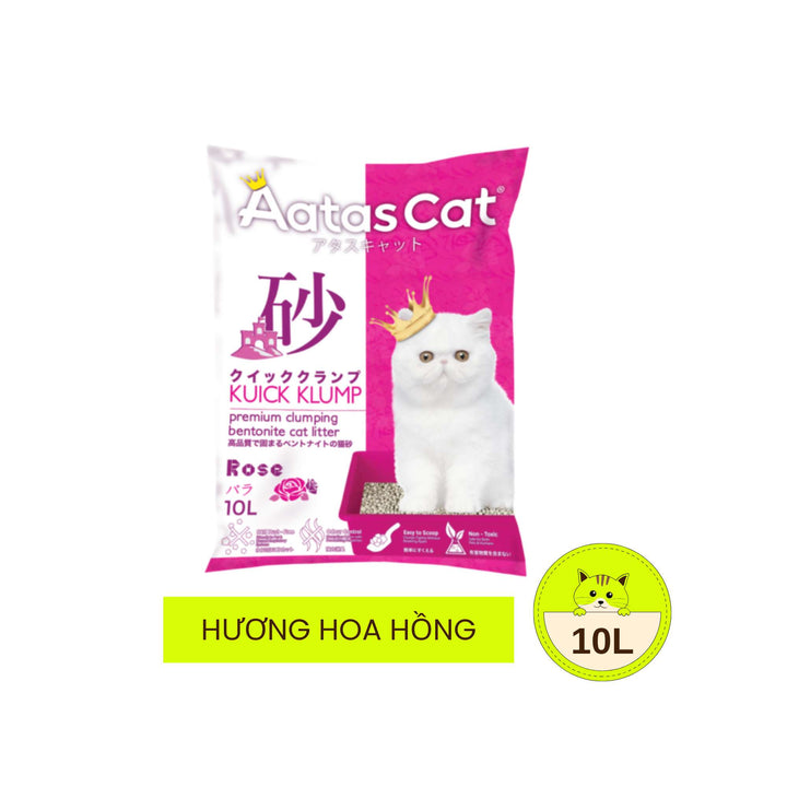 Cát Đất Sét Aatas Vệ Sinh Cho Mèo, 10L