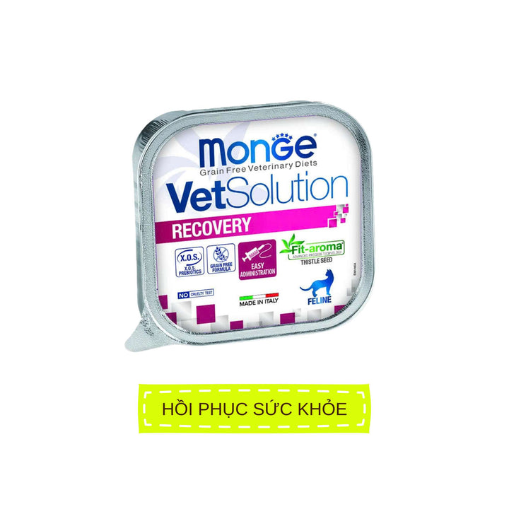 Pate Mèo Monge Vet Solution Hỗ Trợ Chăm Sóc Sức Khỏe, Hộp 100g