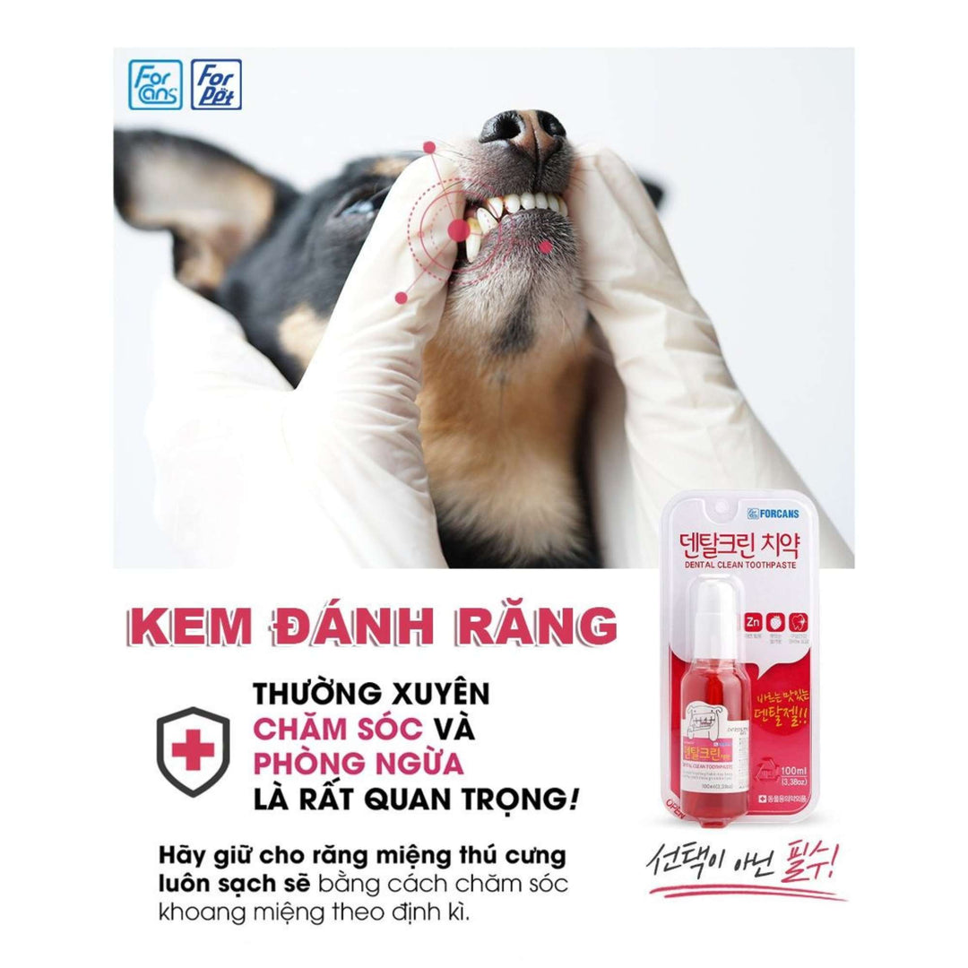 Kem Đánh Răng, Nước Xịt Thơm Miệng Forcans Cho Chó Mèo, 100ML