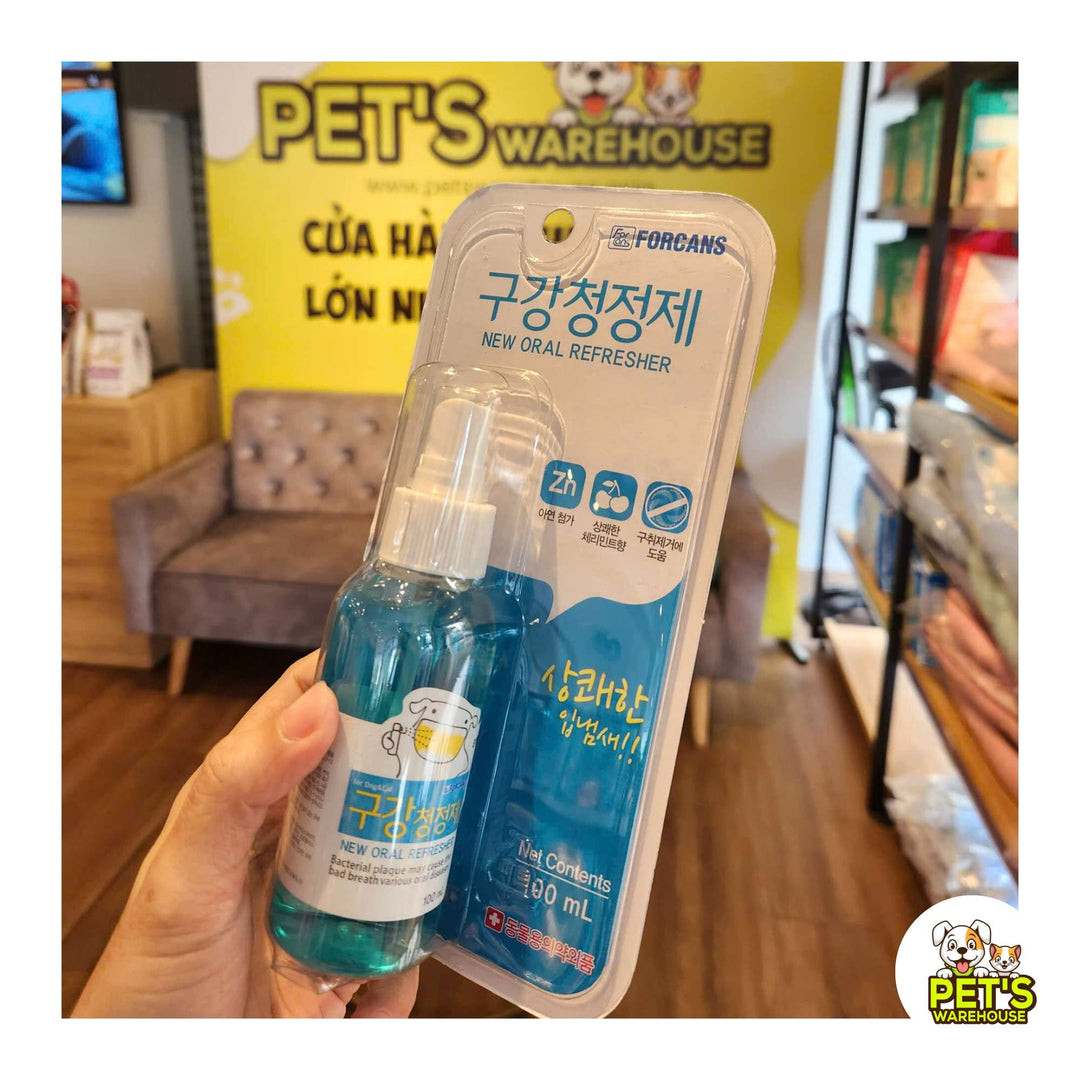 Kem Đánh Răng, Nước Xịt Thơm Miệng Forcans Cho Chó Mèo, 100ML