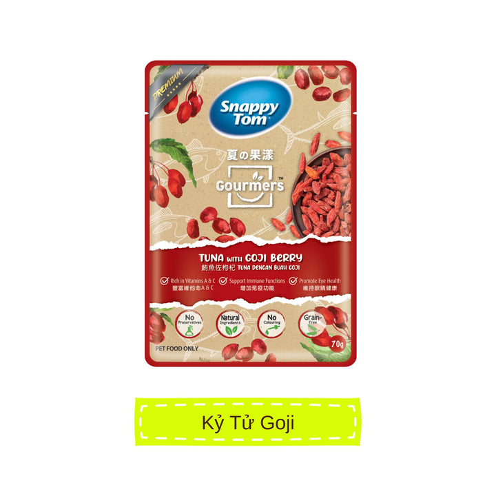 Pate Snappy Tom Trái Cây Mèo Gói 70G