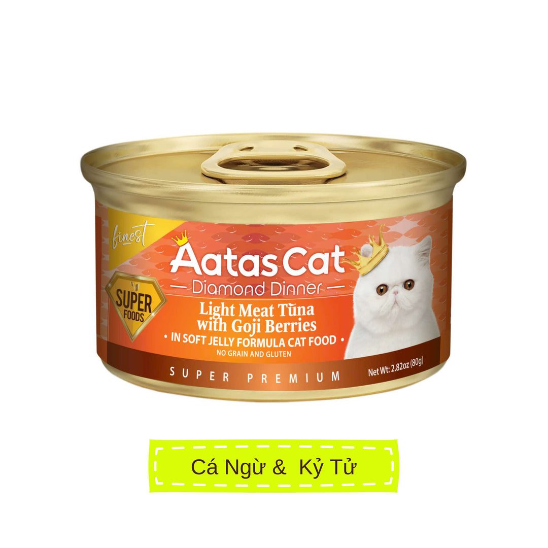 Pate Aatas Diamond cao cấp cho mèo mọi lứa tuổi, lon 80g