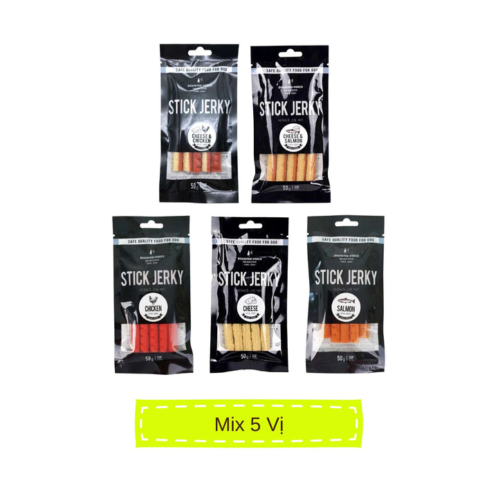 Snack Que Mềm Stick Jerky Bowwow Chó 50G