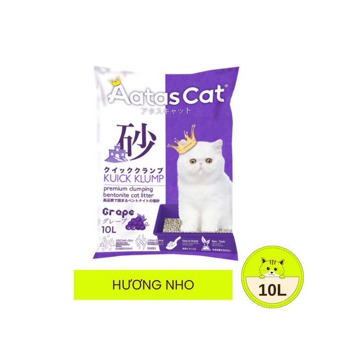 Cát Đất Sét Aatas Vệ Sinh Cho Mèo, 10L