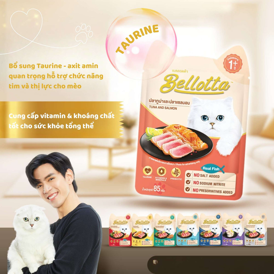 Pate Bellotta Cá Ngừ Mix Đầy Đủ Vị Cho Mèo Trưởng Thành, Gói 85g