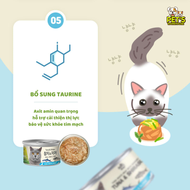 Pate Mèo Meowow Súp Cá Ngừ Trắng Nguyên Miếng Mix Vị, Mèo Mọi Lứa Tuổi, Lon 80g