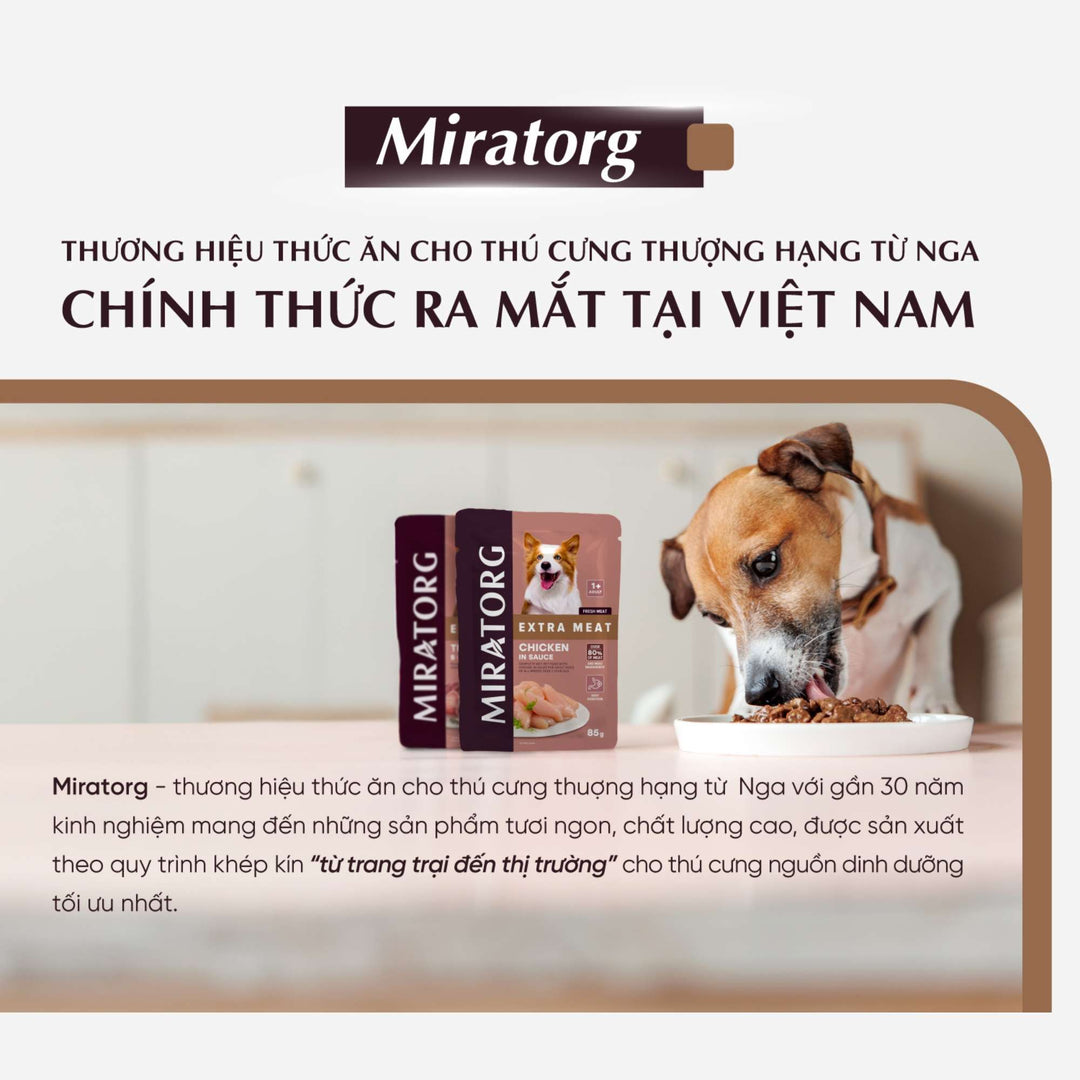 Pate Miratorg Cho Chó Trưởng Thành, Gói 85g, Nhiều Vị
