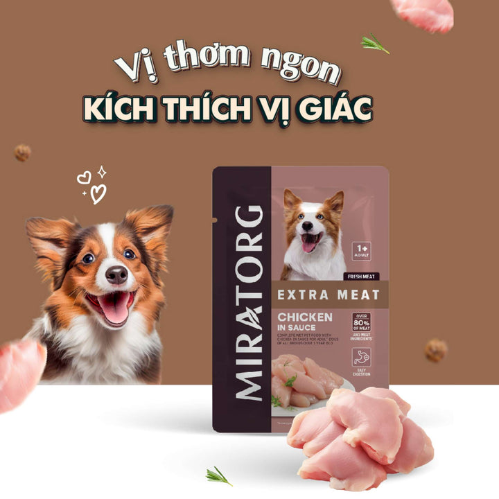 Pate Miratorg Cho Chó Trưởng Thành, Gói 85g, Nhiều Vị