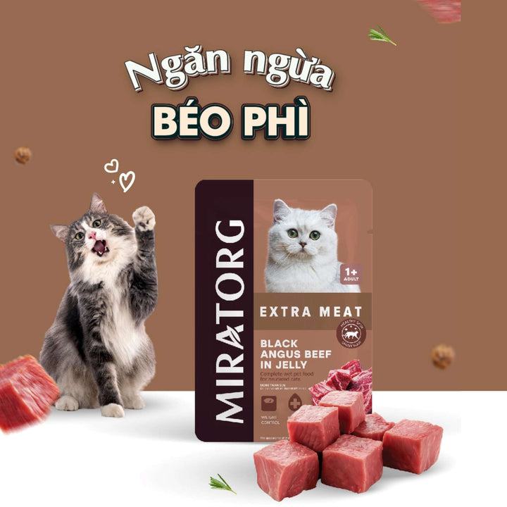 Pate Miratorg Cho Mèo Con, Mèo Trưởng Thành, Mèo Triệt Sản, Gói 80g