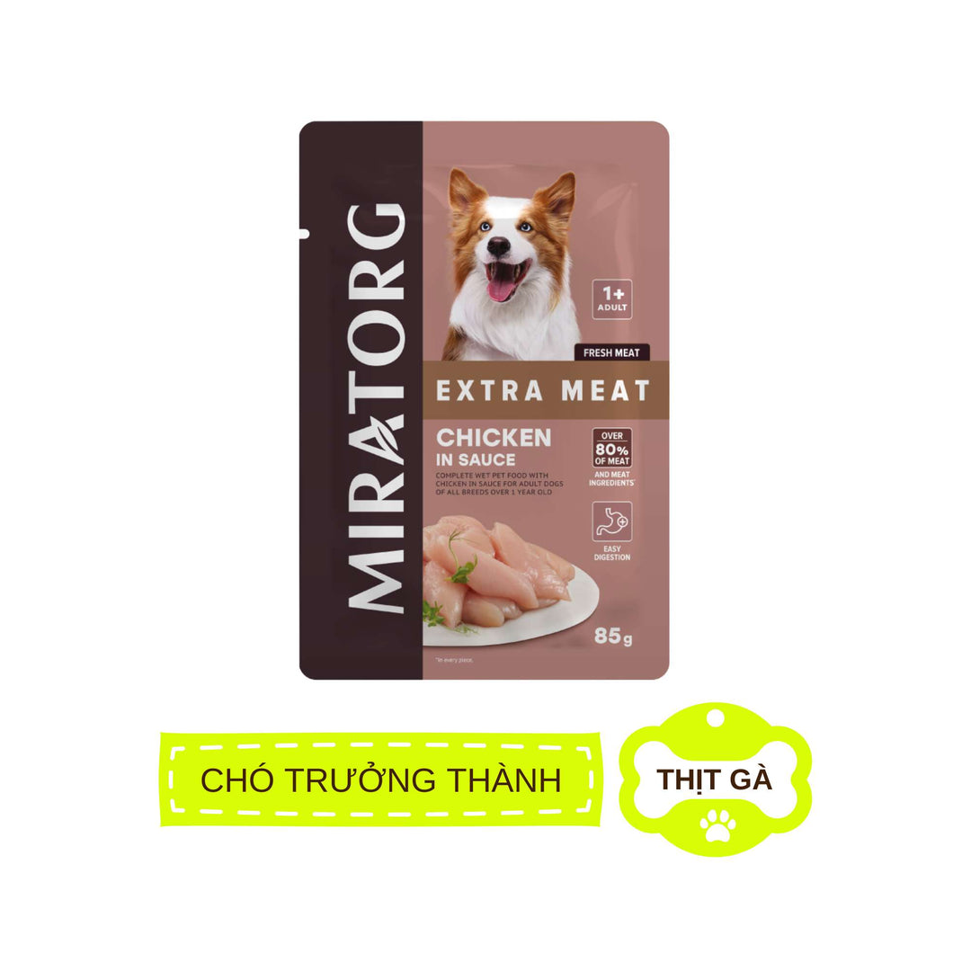 Pate Miratorg Cho Chó Trưởng Thành, Gói 85g, Nhiều Vị