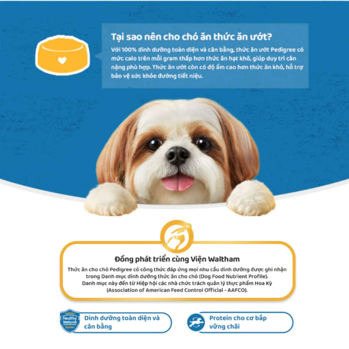 Pate Pedigree Cho Chó Trưởng Thành, Gói 80g, Nhiều Vị