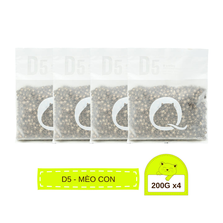 Thức Ăn Hạt Macaron D10, D5 PetQ Cho Mèo 200g