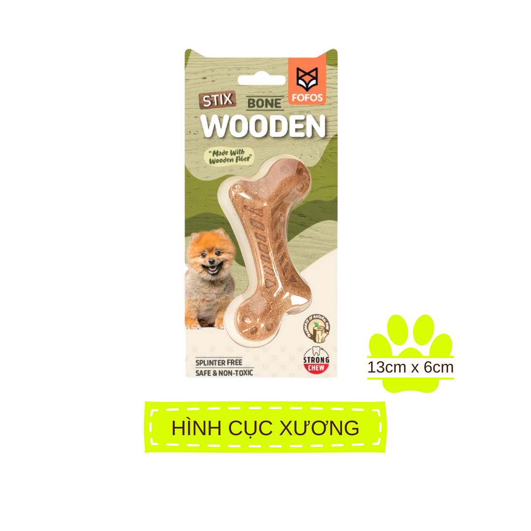 Đồ Chơi Fofos Xương Gặm Sợi Gỗ Thông Chó