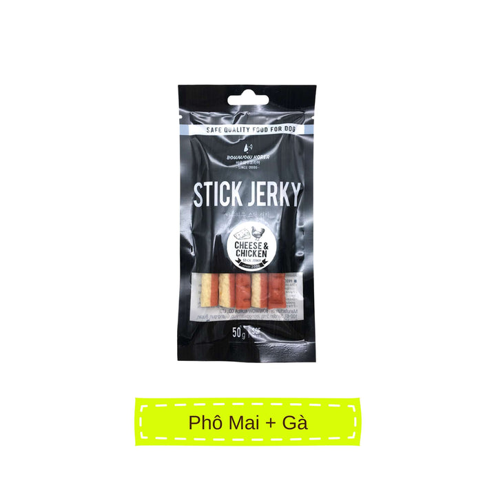 Snack Que Mềm Stick Jerky Bowwow Chó 50G