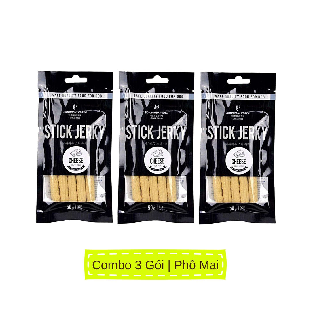 Snack Que Mềm Stick Jerky Bowwow Chó 50G