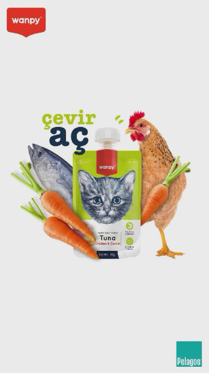 Súp Thưởng Nắp Vặn Wanpy Mèo Mọi Lứa Tuổi 90G