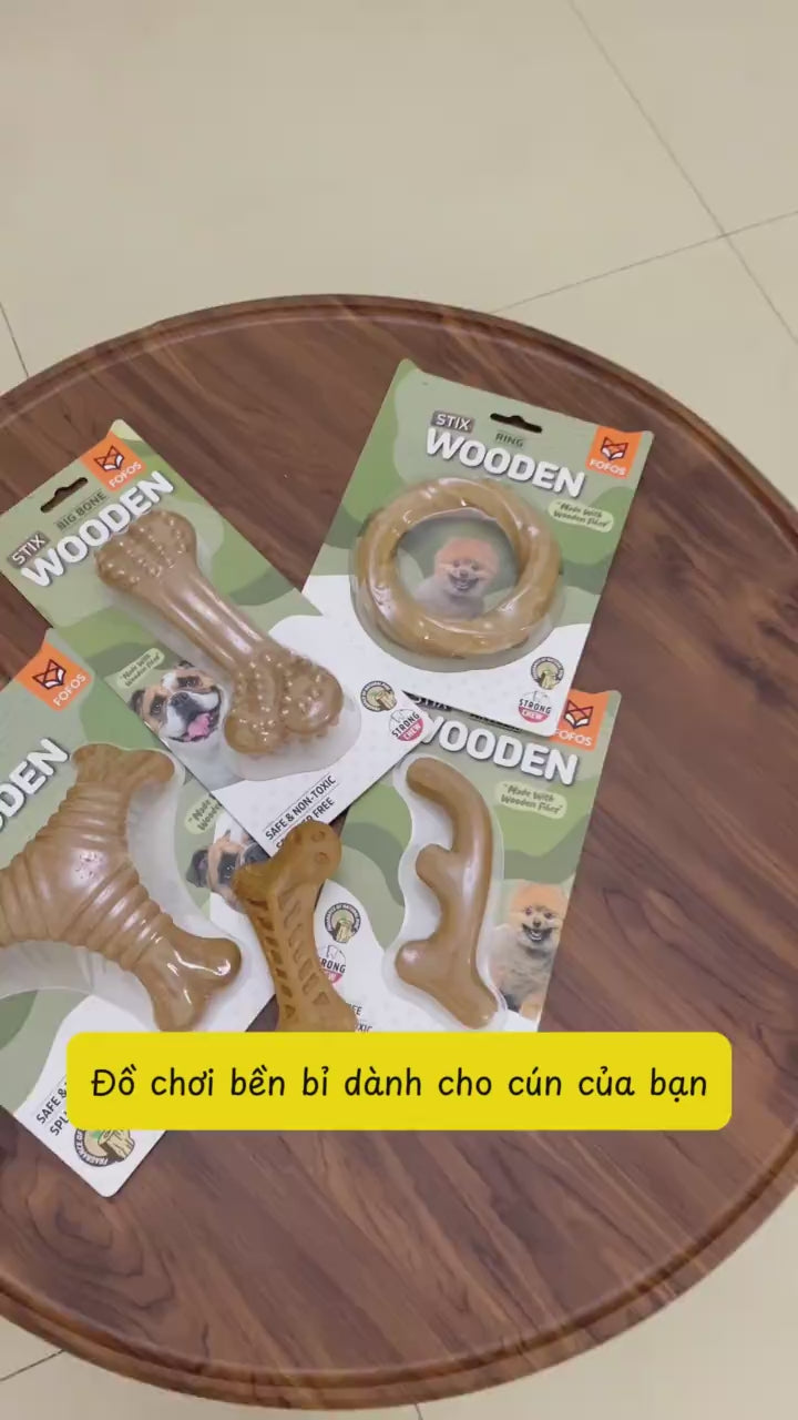 Đồ Chơi Fofos Xương Gặm Sợi Gỗ Thông Chó