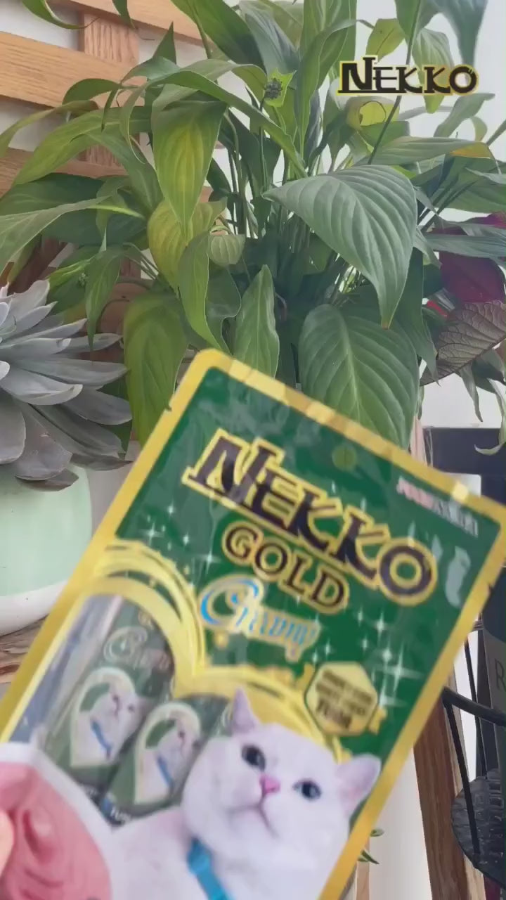 Súp thưởng Nekko Gold cho mèo mọi lứa tuổi, gói gồm 4 tuýp, tuýp 14g | Pet's Warehouse