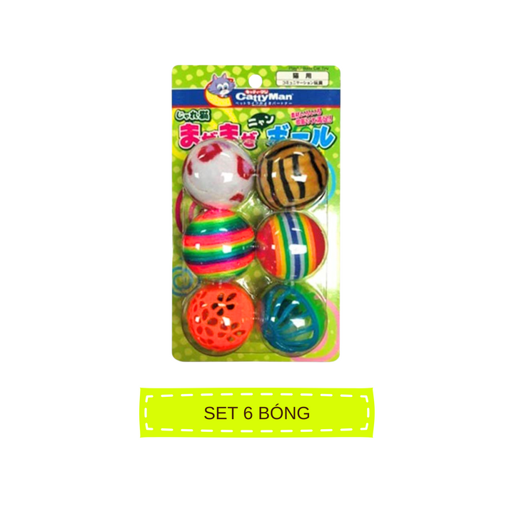 Set Đồ Chơi 6 Bóng, 6 Chuột CattyMan Cho Mèo