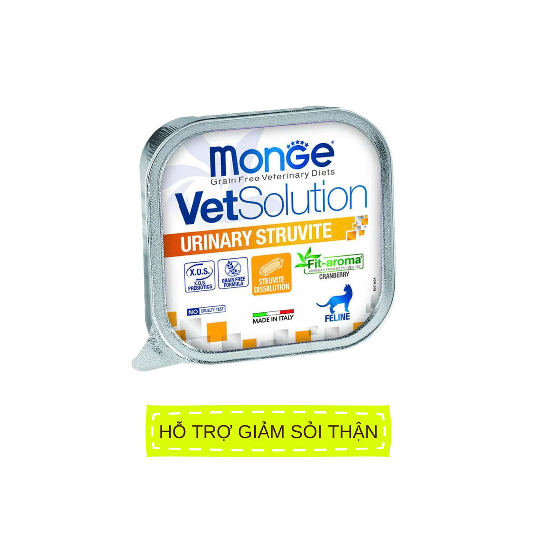 Pate Mèo Monge Vet Solution Hỗ Trợ Chăm Sóc Sức Khỏe, Hộp 100g