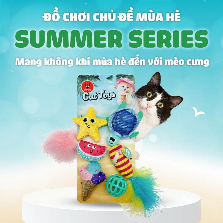 Đồ Chơi Fofos Mèo Chủ Đề Sinh Nhật & Mùa Hè