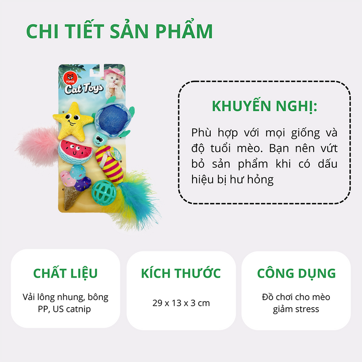 Đồ Chơi Fofos Mèo Chủ Đề Sinh Nhật & Mùa Hè