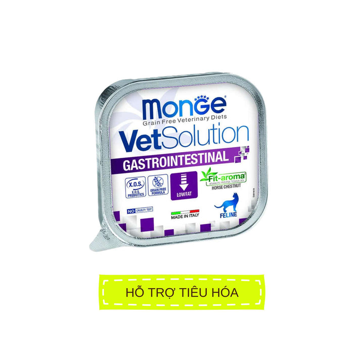 Pate Mèo Monge Vet Solution Hỗ Trợ Chăm Sóc Sức Khỏe, Hộp 100g