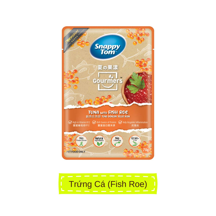 Pate Snappy Tom Trái Cây Mèo Gói 70G