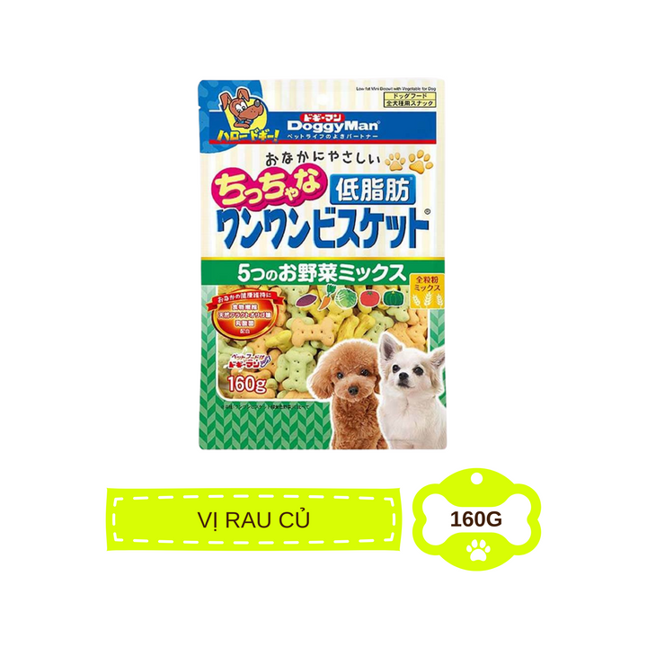 Bánh Quy DoggyMan Cho Chó Vị Rau Củ & Vị Sữa