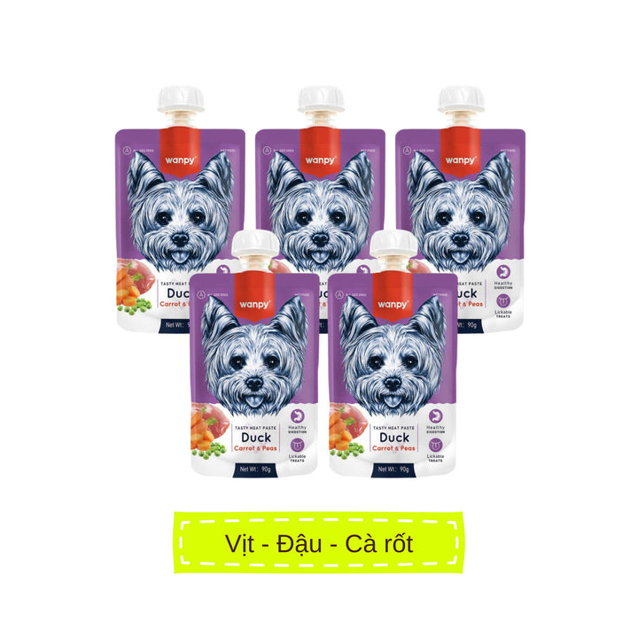 Súp Thưởng Nắp Vặn Wanpy Chó Mọi Lứa Tuổi 90G