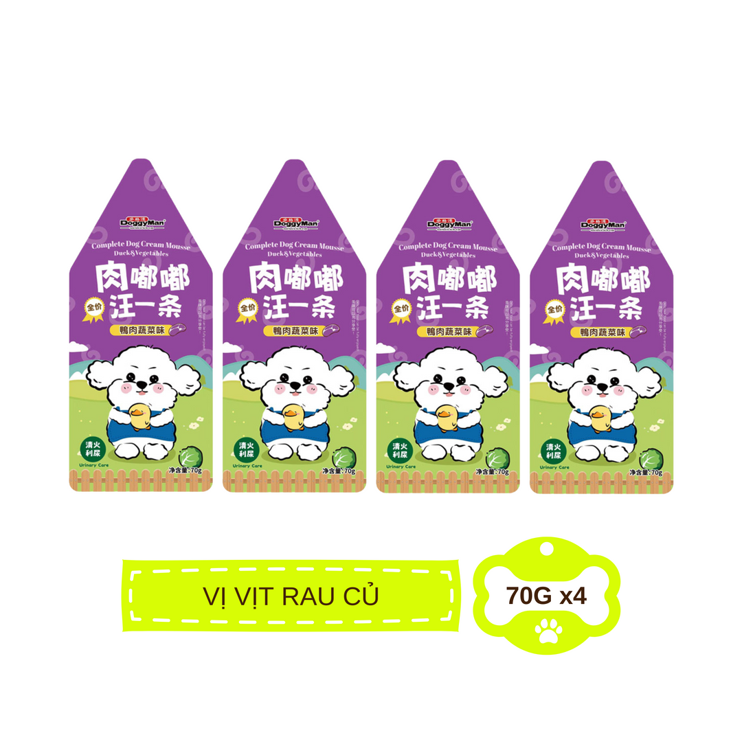 Pate Sốt Kem DoggyMan Cho Chó, Gói 70g, Có Mix Vị